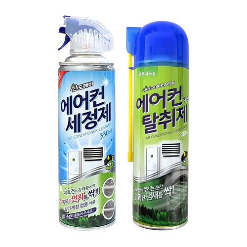 산도깨비 에어컨 청소 세트 [세정제+탈취제]세트 제품사진