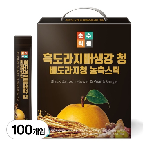 순수식품 흑도라지 배 생강 청 스틱 제품사진