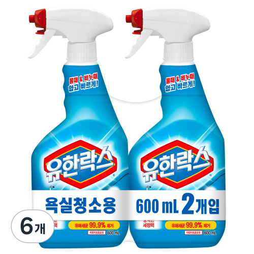 유한락스 욕실청소용 세정제, 600ml, 6개 제품사진