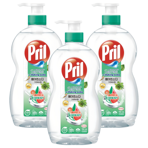 프릴 시크릿 오브 베이킹소다 주방세제 그린허브향, 700ml, 3개 제품사진