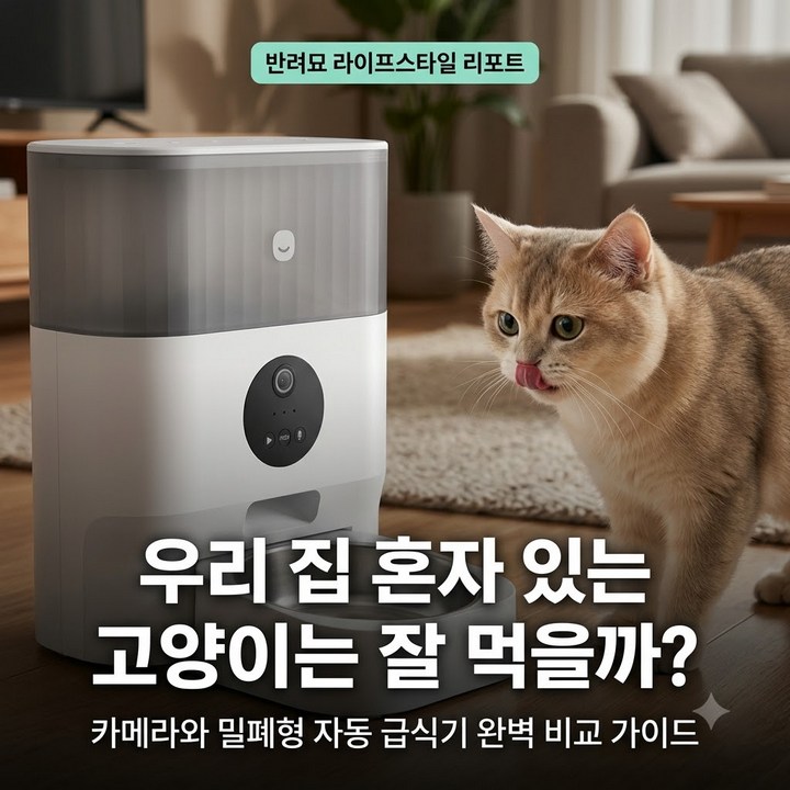 고양이 자동급식기 추천 카메라 밀폐 건사료 장단점 비교 및 최저가 구매 가이드