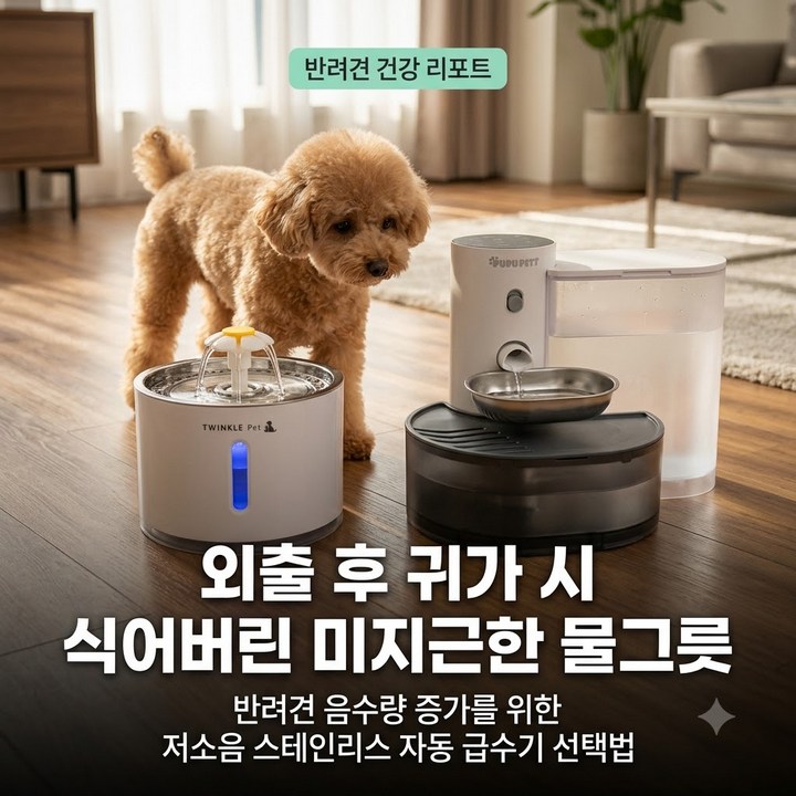 강아지 자동급수기 추천 무소음 필터 세척 장단점 비교 및 최저가 구매 가이드