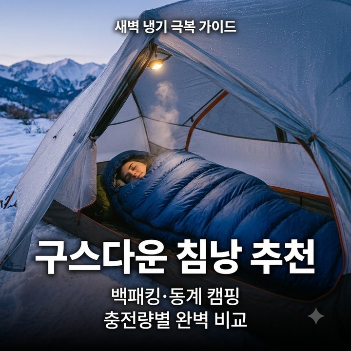 구스다운 침낭 추천 백패킹 동계 캠핑 800 1300 1500 세탁법 비교 총정리