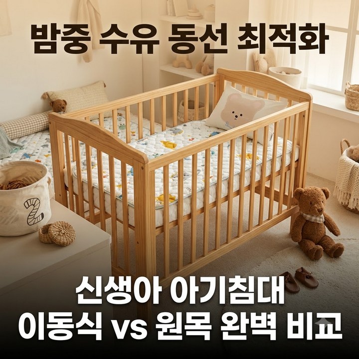 신생아 아기침대 추천 패드 매트 원목 이동식 모빌 위치 비교 총정리