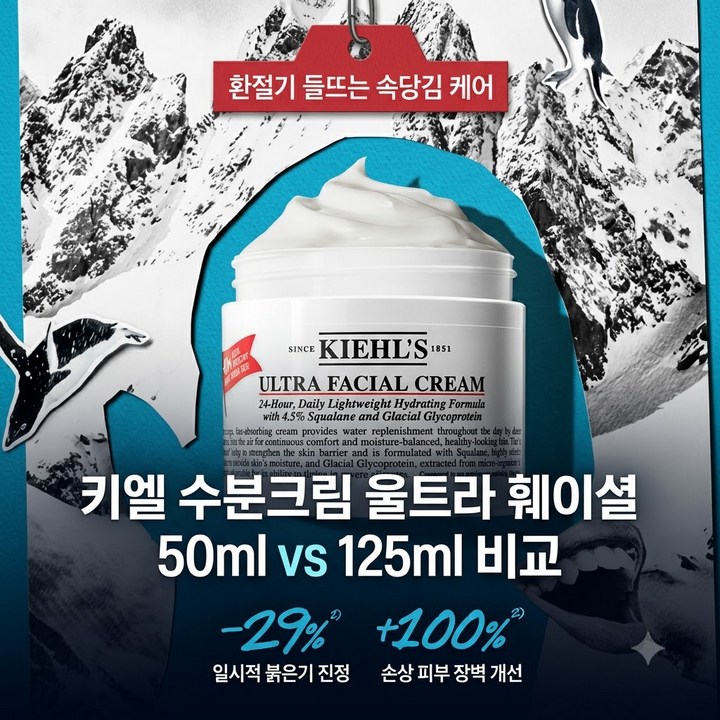 키엘 수분크림 울트라 훼이셜 50 125 용량별 가격 총정리