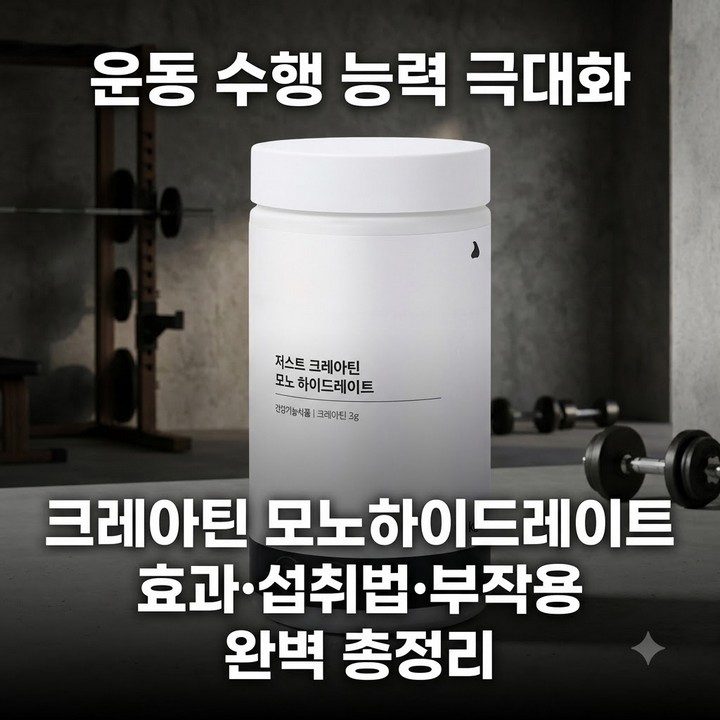 잠백이 크레아틴 모노하이드레이트 캡슐 효과 추천 부작용 총정리