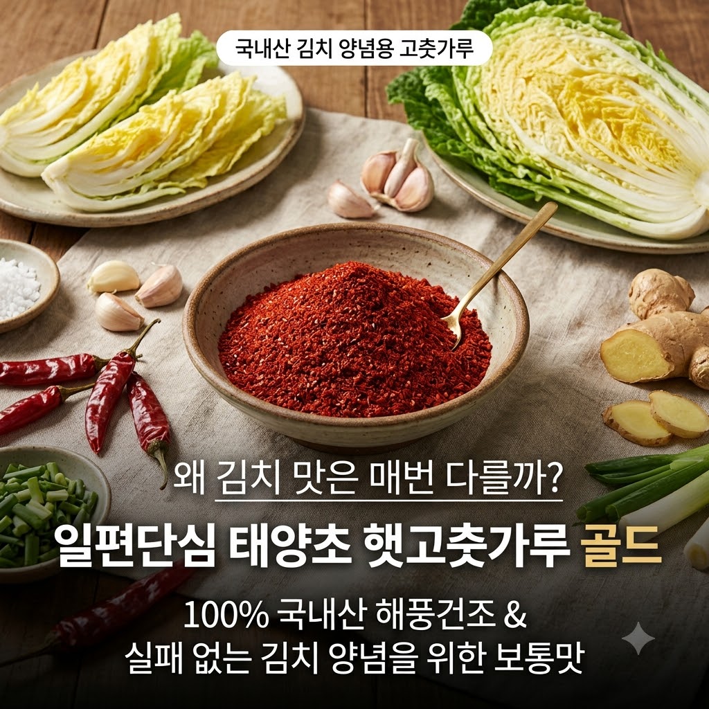 일편단심 태양초 햇고춧가루 골드, 김치양념용 국산 추천 (홈쇼핑) 제품 이미지