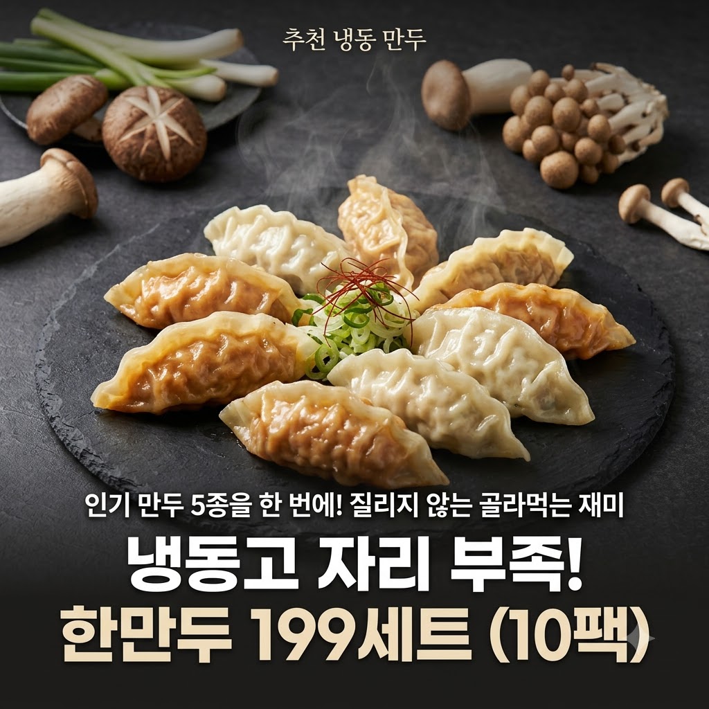5가지 만두 골고루 즐기기, 한만두 199세트 10봉 (홈쇼핑) 역대급 구성 제품 이미지