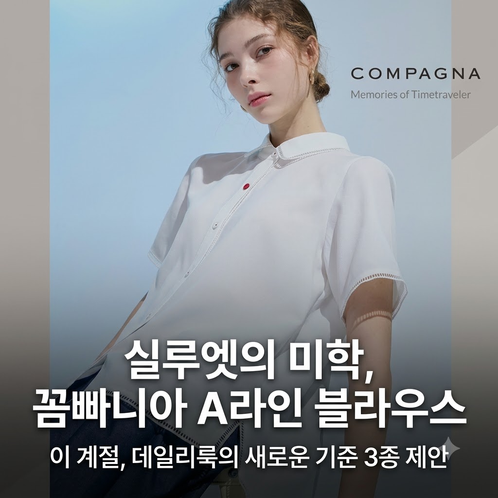 봄 가을 환절기 데일리룩 완성하는 꼼빠니아 A라인 블라우스 3종, 홈쇼핑 제품 이미지