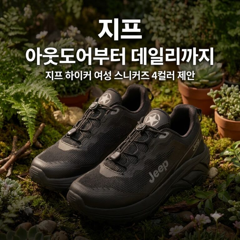 아웃도어부터 데일리까지, Jeep 하이커 여성 스니커즈 4컬러, 지프 운동화