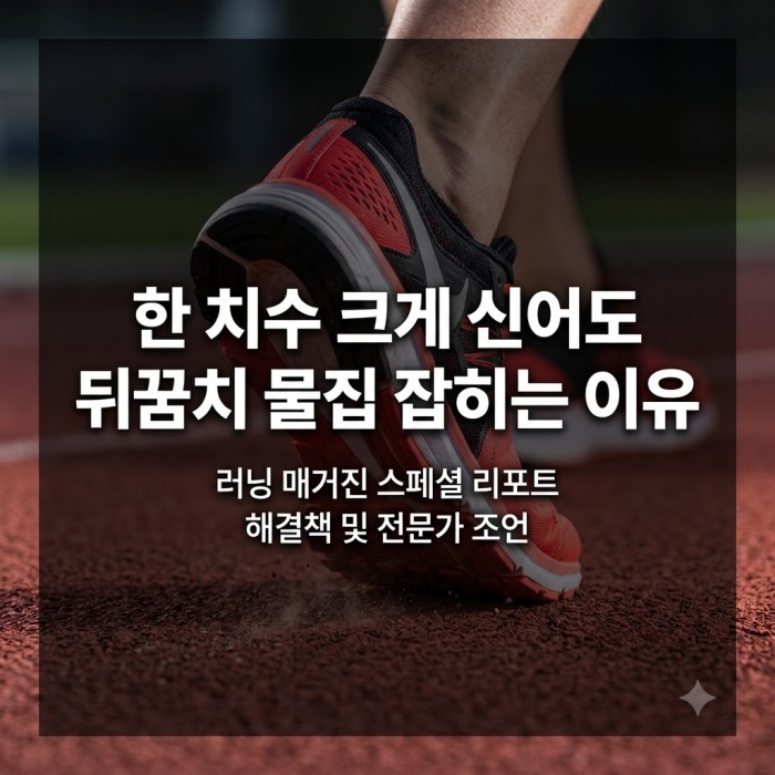한 사이즈 크게 신어도 뒤꿈치 물집 생기는 진짜 이유! 원인은 러닝화 고정력 부족일 수도~