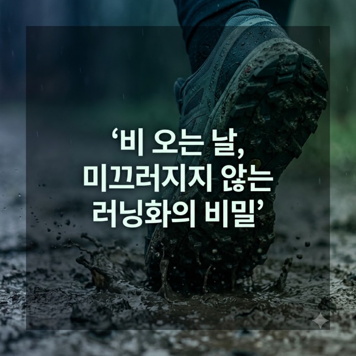 비 오는 날 미끄러운 러닝화, 접지력 좋은 트레일화(아식스 트라부코)