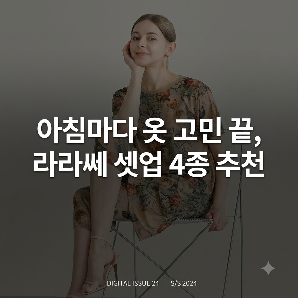 아침마다 옷 고민 끝, 라라쎄 셋업 4종 추천 (홈쇼핑 주문폭주) 제품 이미지