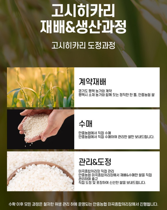 평택 안중농협 고시히카리 햅쌀 5kg 제품사진3