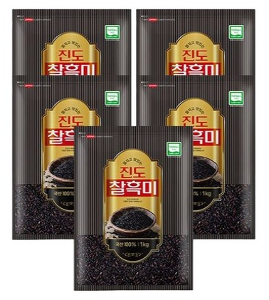 이푸른 진도 찰흑미 1kg 5개, 잡곡밥 습관 쉽게 시작하기 (홈쇼핑 추천) 1 이푸른 진도 찰흑미 1kg 5개 제품사진1