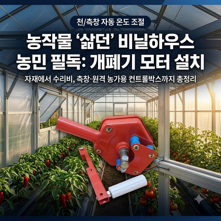 자동 하우스 개폐기 모터 컨트롤 설치 부품 사용기 정리