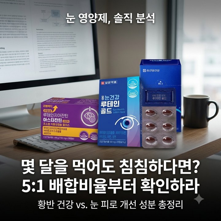 눈 침침해서 산 눈영양제 루테인, 사실 지아잔틴 함량부터 확인 (아이원, 고려은단)