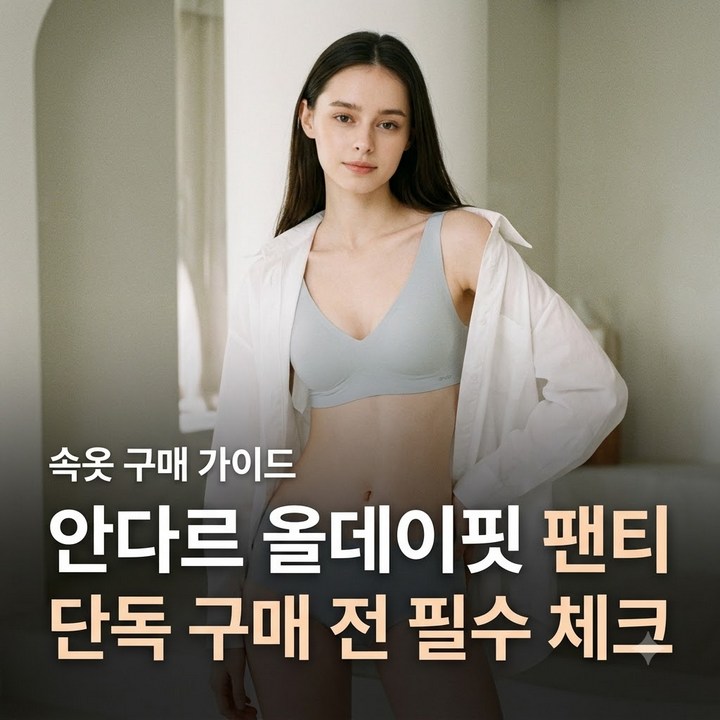 브라는 좋은데 팬티는? 안다르 올데이핏 팬티 단독 구매 전 체크포인트