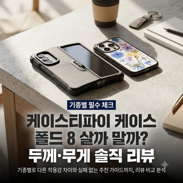 폴드8 케이스티파이 힌지 케이스 무게 후기, 300g 전후 살까 말까