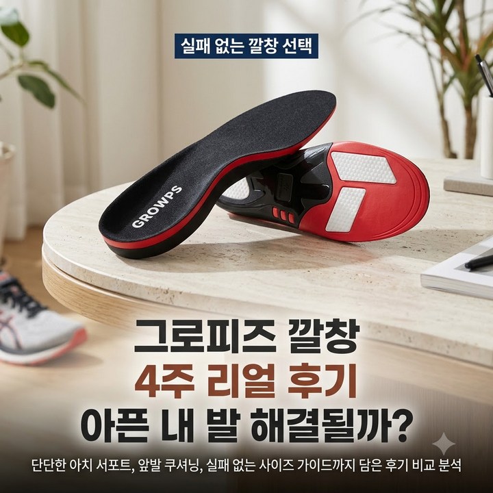 서서 일하는 직장인과 군인 필독, 그로피즈 강 아치 깔창 처음 쓸 때 적응 팁