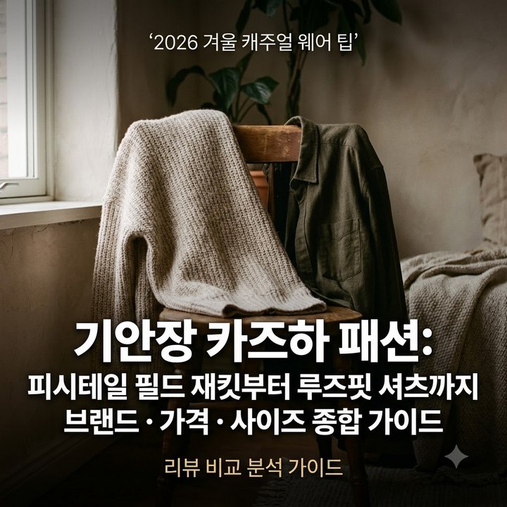기안장 카즈하 옷 총정리, 피쉬테일 야상부터 노르딕 가디건까지 총정리