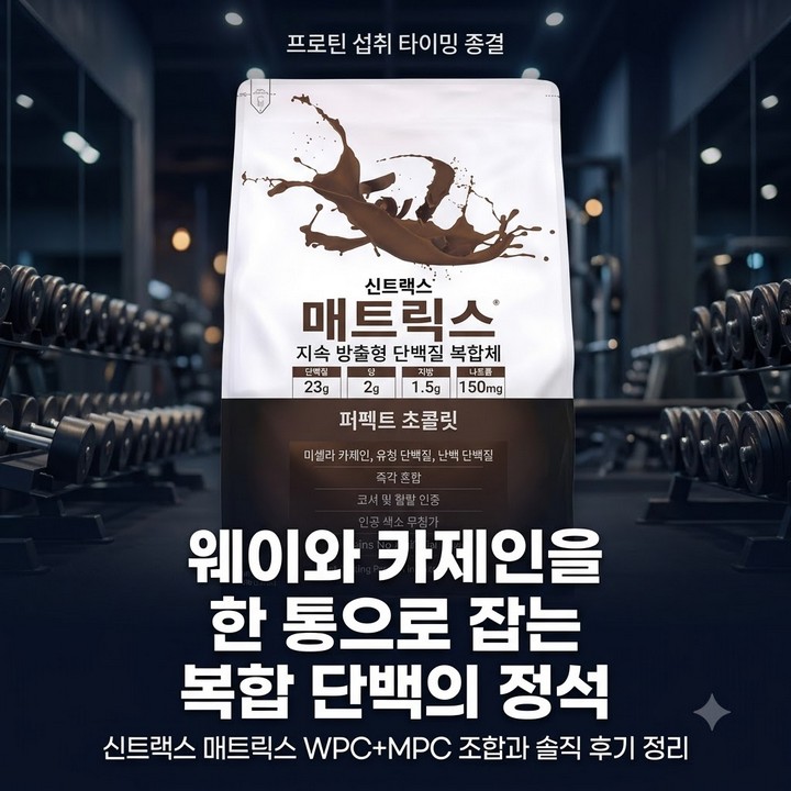 웨이랑 카제인 한번에 잡는다는 복합 단백, 맛으로도 검증 후기 (신트랙스 매트릭스)