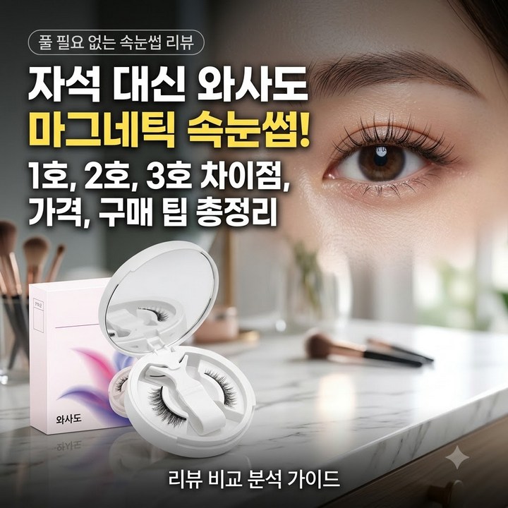 풀 없이 찰칵, 와사도 마그네틱 속눈썹 처음 쓰는 분을 위한 착용 팁