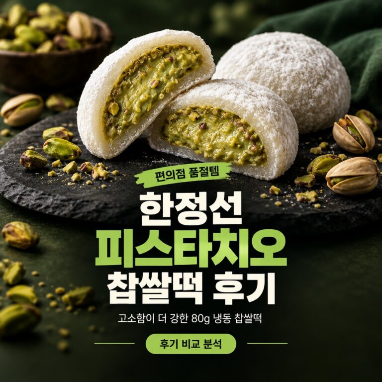 지에스 GS 한정선 파스타치오 찹쌀떡 솔직 후기