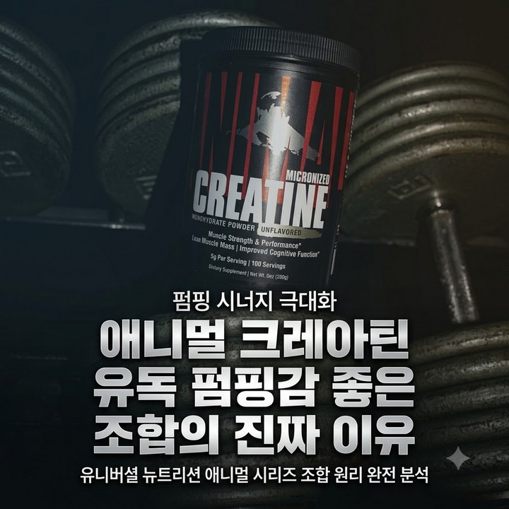 애니멀 시리즈 중에서도 유독 펌핑력 좋다는 이 조합, 직접 확인 분석 (애니멀 크레아틴)