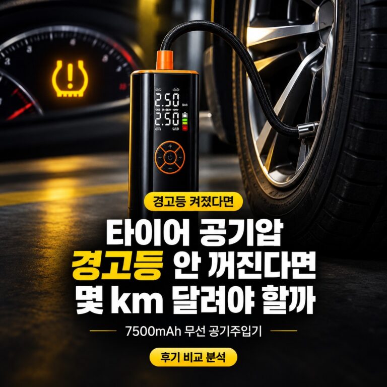 타이어 공기압 경고등 공기주입기 오류 리셋 주행 후기